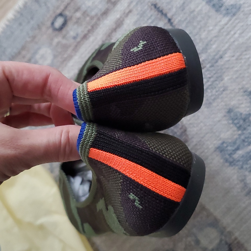 New Rothy' The Point Green Camo Flats Shoes Sz7.5 - Picture 8 of 10